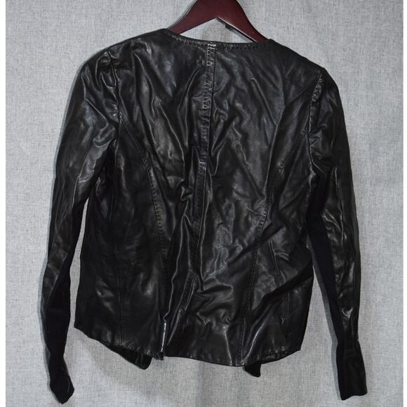 Vince 100% Leather Black Moto Jacket S - Picture 4 of 4